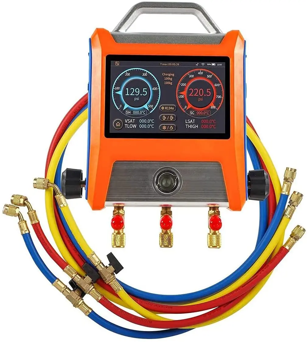 Corredo intelligente del collettore di Digital delle valvole di Elitech EMG-20V 2 con 5 "calibro astuto di HVAC del Touch Screen con Bluetooth