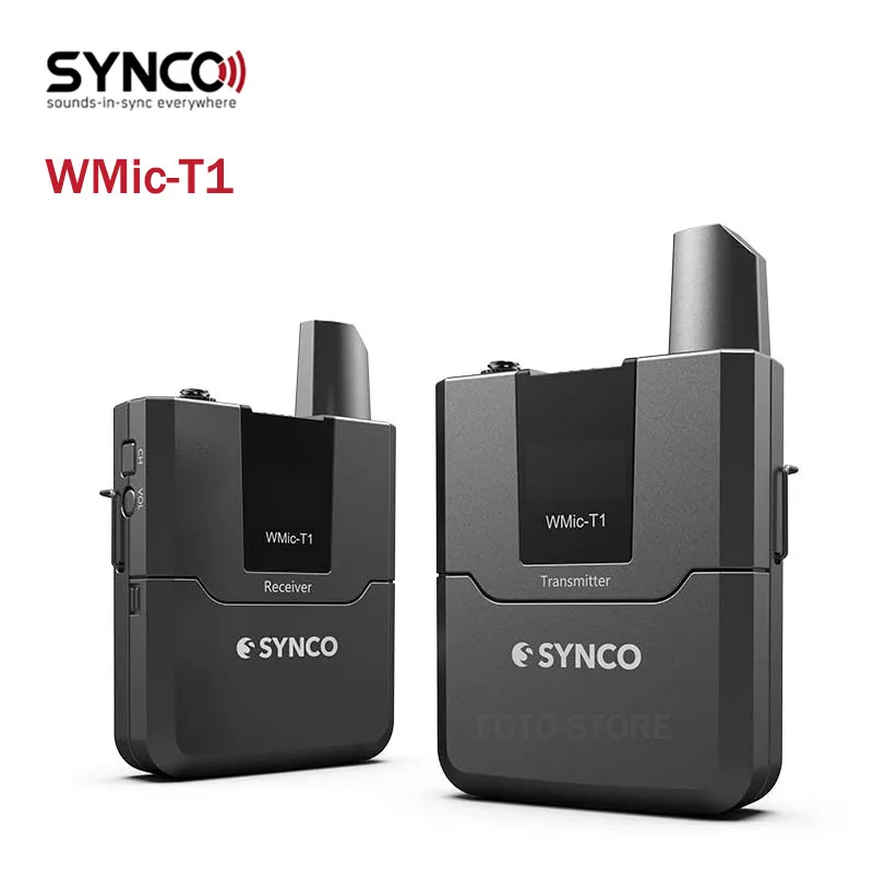 

SYNCO WMic-T1 Wireless Lavalier Microphone System 16 Channel wireless Lapel Video Mic for Camera and Smartphones