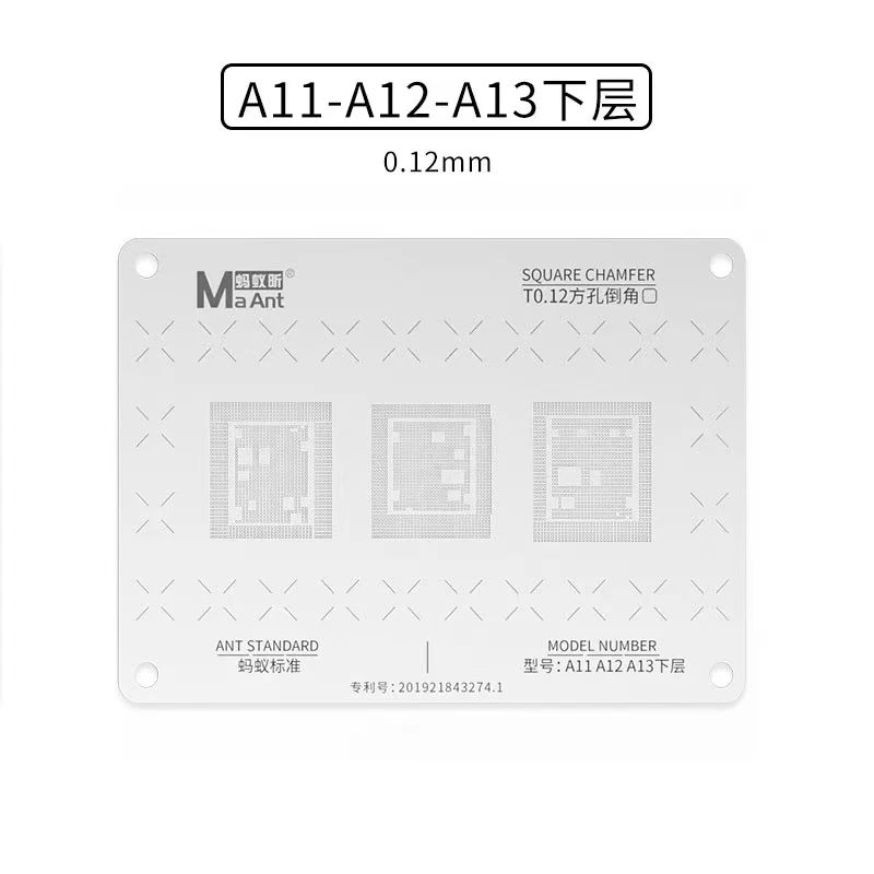 BGA Reballing Stencil Kit per iphone CPU A13/A12/A11/A10/A9/A8 pianta stagno piattaforma telefono scheda madre saldatura strumenti di riparazione