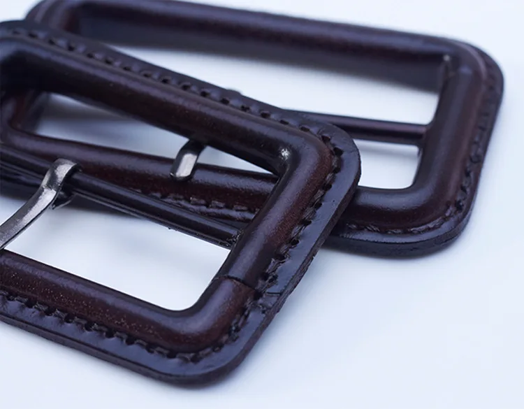 2 pz/scatola di alta qualità in pelle di vacchetta nera marrone cintura Trench cappotto fibbia in vita bottoni decorativi