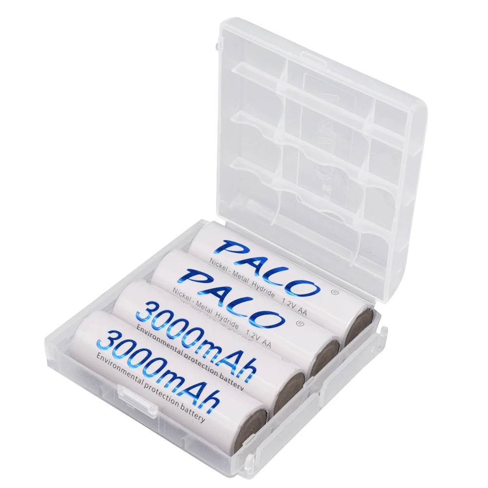 PALO 4-Slots USB-Ladegerät-Set für 1,2 V AA AAA NI-MH-Akku, AA3000 mAh AAA1100 mAh – Detail 11