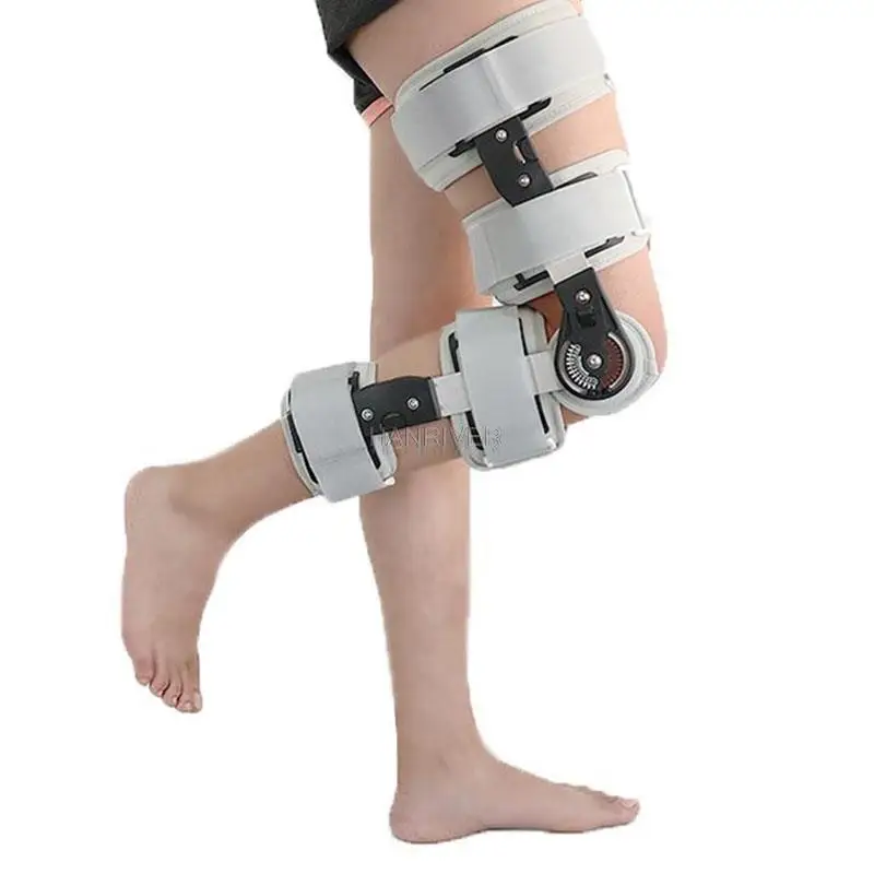 

Black/Gray 0-120 Degree Adjustable Hinged Knee Leg Brace Support Protect Knee Ankle Brace Ligament Damage Repair