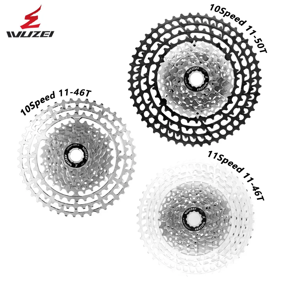 WUZEI 10/11/12 Speed 11-50T Cassette Ultralight Freewheel 46T 52T Aluminum Alloy MTB  Bike Bicycle flywheel For Shimano GX