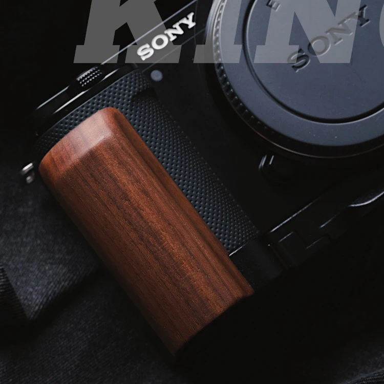 wooden L Type Bracket Tripod Quick Release Plate Base Grip Handle For sony ZV-E10 ZVE10 Digital Camera Arca-Swiss RSS tripod