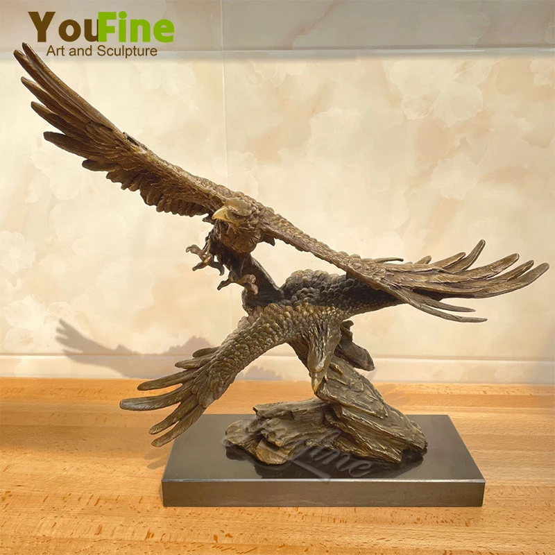 

Large Bronze Eagle Statue Bronze Eagle Sculpture Animal Bronze Casting Art Crafts For Home Decoration Ornament Gifts