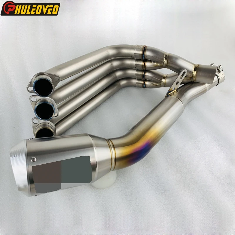 Handmade Motorcycle Exhaust System for CBR650R CBR650F CB650F CB650R 2015-2023 Titanium Alloy Muffler Exhaust Header Collector