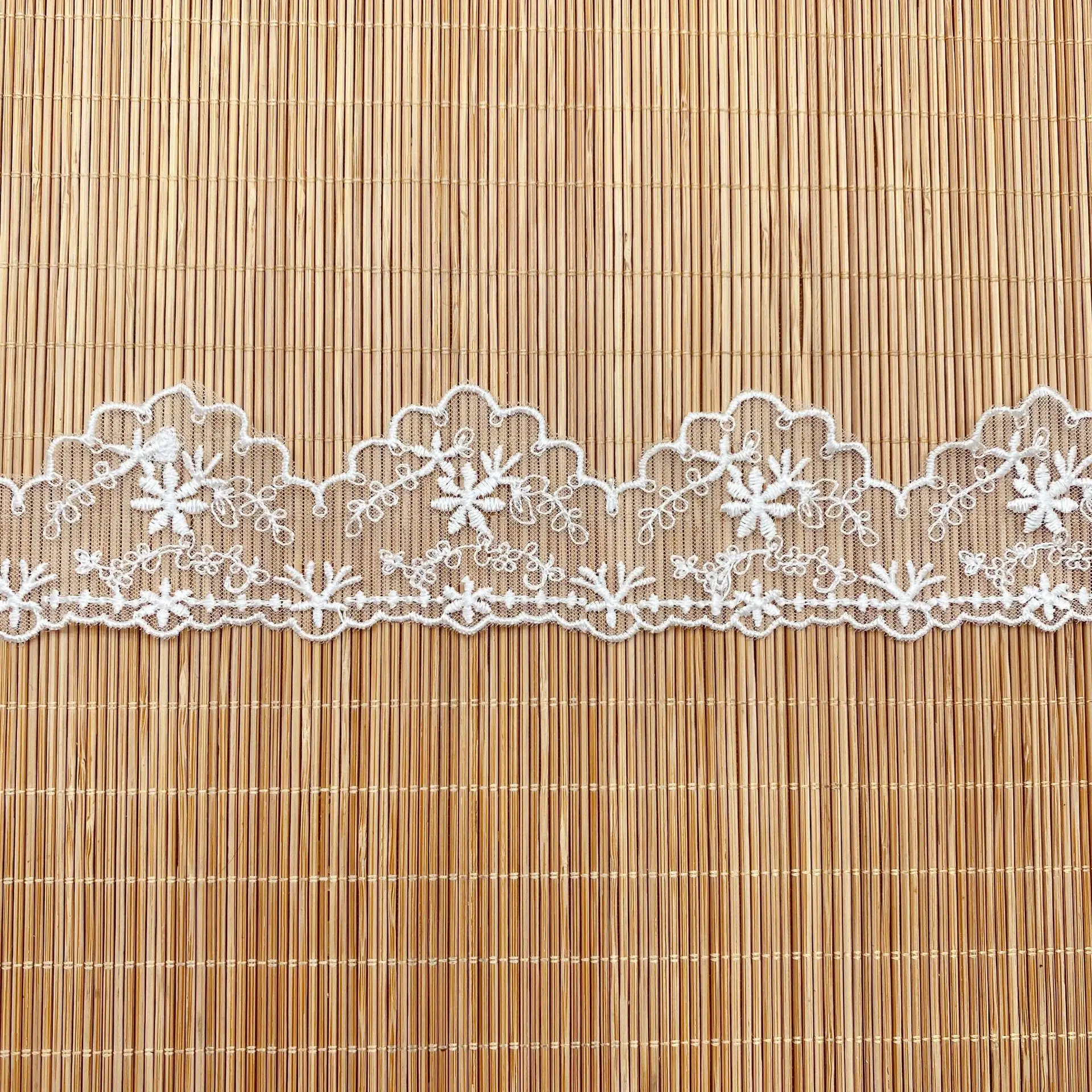 Bilateral Stylish Embroidered Mesh Tulle Fabrics Garment Lace Trims DIY Sewing Flowers Wedding Pajamas Accessories Lace