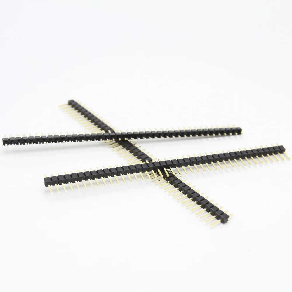 Gold-plated copper 20PCS 40Pins 2.54mm Single Row Straight Male Pin Header Strip For PCB 20pcs/lot