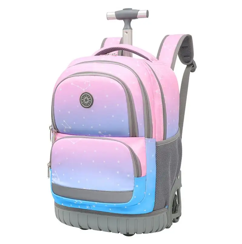 18 Inch School Trolley Bags for kids Rolling Luggage backpack for girls Travel Trolley Bags boy's Wheeled Backpack for school