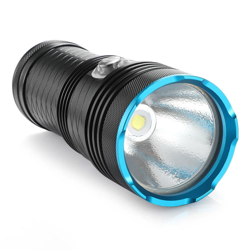 XHP70.2 Diving Flash Light Underwater 100M Dive Torch IP68 Waterproof 4x18650 Deep Sea Operation Patrol Fishing Lamp