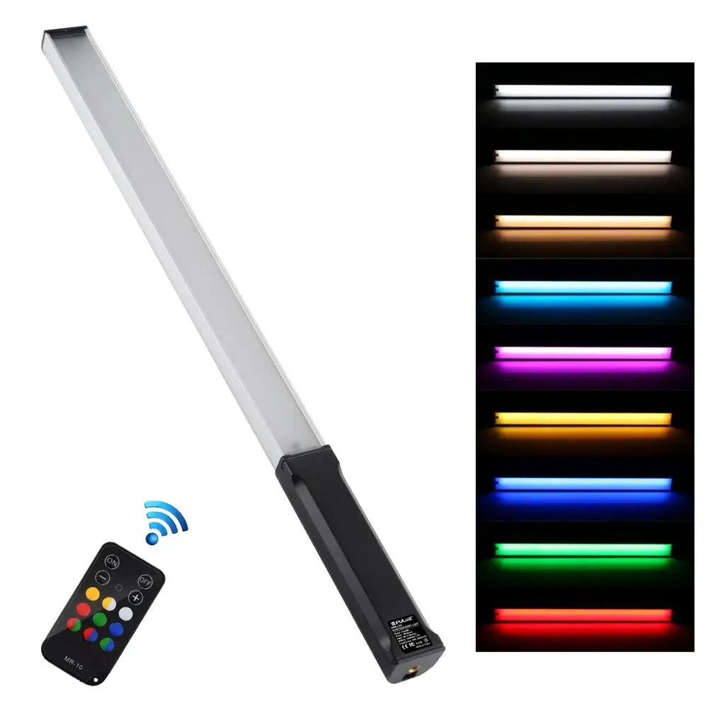 PULUZ RGB Colorful Photo LED Stick Adjustable Color Temperature Handheld LED Video Fill Light with Remote Control CRI 95+