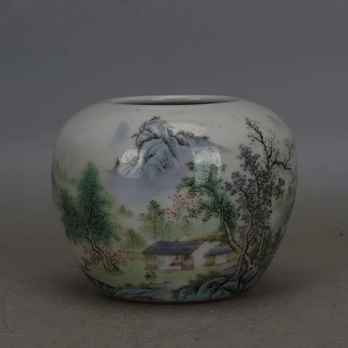 Old Pastel color landscape water bottle,#02