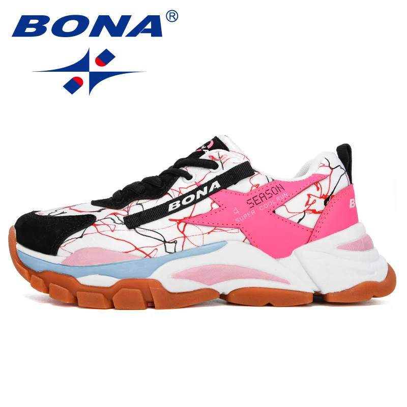 BONA New Designers Mesh Breathable Running Shoes Women Outdoor Walking Shoes Woman Fashion Sneakers Ladies Jogging Footwear