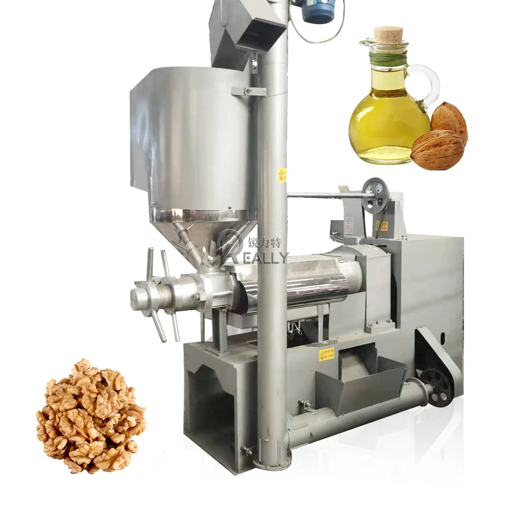 160 Type Automatic Raw And Cooked Dual  Purpose Olive Seeds  Peanut Spiral  Oil Press Business Equipment Repast Supermarket