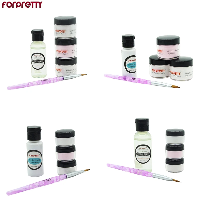 อะคริลิคเล็บชุด Art ชุดแป้งเล็บ Professionnel เครื่องมือ & Liquid Acrilico Polvo Pour Les Ongles Liquide Acrylique Extension