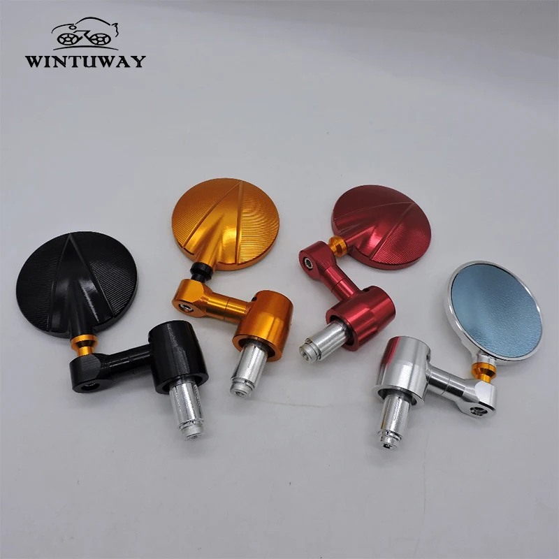 WINTUWAY 4 Colors Available Universal Motorcycle Rearview Mirror Moto CNC Side Mirrors Motorcycle All Aluminum View Mirrors