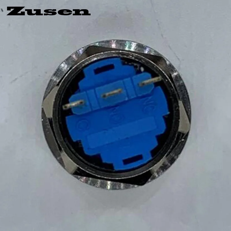 Zusen Interruptor de llave de metal de 16 mm fijo 2 posiciones/3 posiciones IP65 (ZS19F-11Y/21(22Y/31)