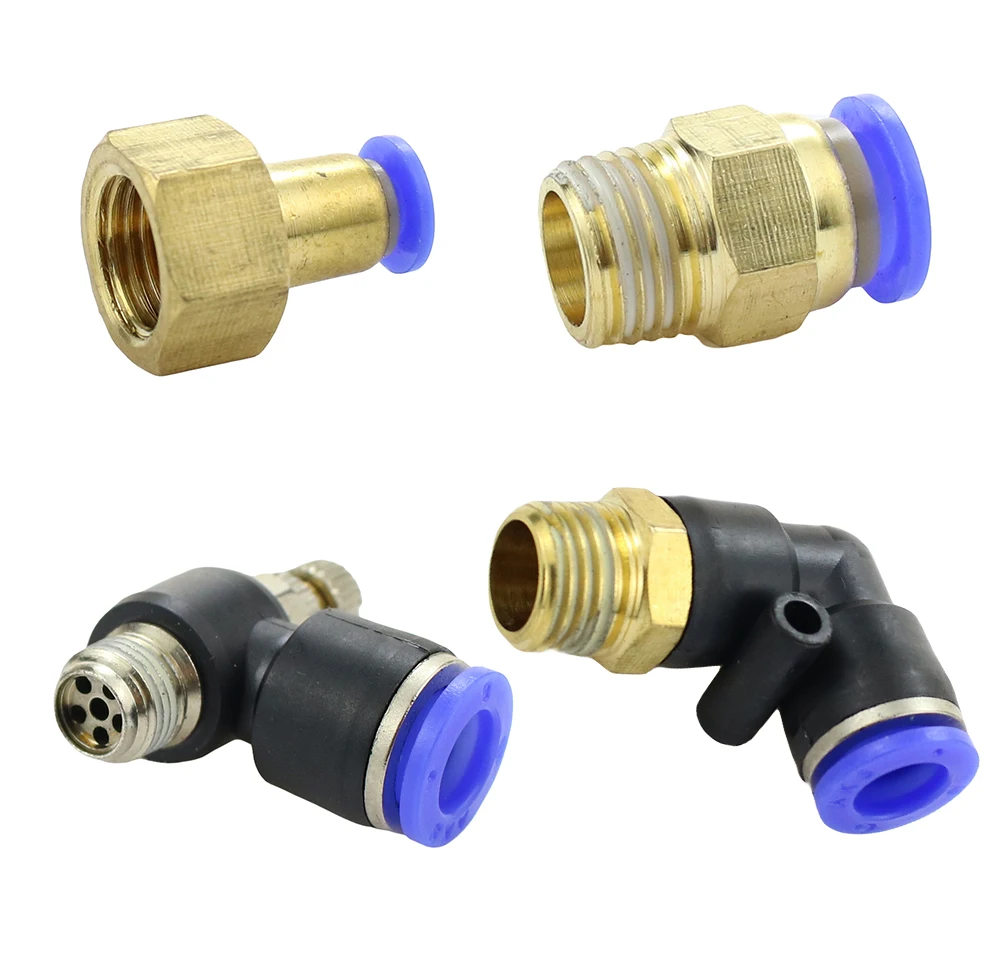 1PCS Pneumatic Quick Connector PCF PC PL SL PB 4MM-12mm Hose Tube Air Fitting 1/4