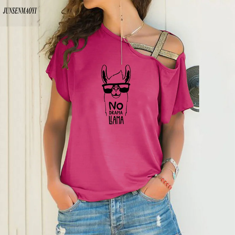 

Llama Print Fashion T Shirt Women Short Sleeve Loose Tshirt Summer Womens Graphic Tee Tops Casual Sexy T-shirt Plus Size S-5xl