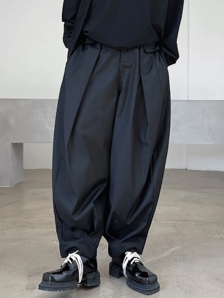 

Men's Suit Harun Pants Spring And Autumn New Korean Style Daily Leisure Dark Fold Design Harajuku Large Size Pants