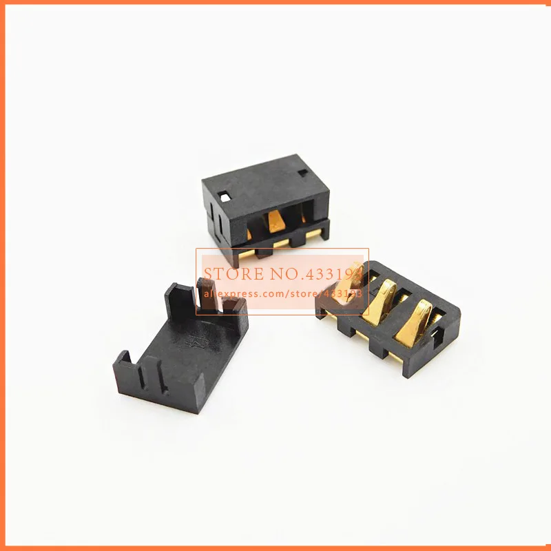 10pcs 3pin 3p SMD Inner battery connector pitch 3.0mm Holder Clip Contact replacement for mobile phones common use high quality