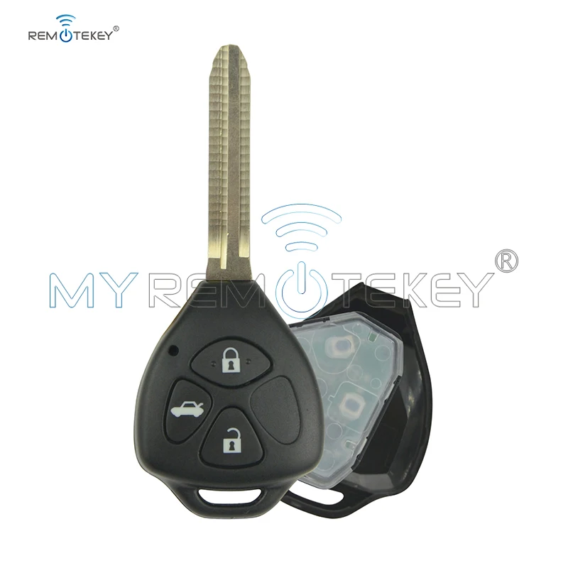 

Remtekey 3 Buttons 434mhz TOY43 Remote Key For Toyota HILUX Rav4 2006 2007 2008 2009 2010 4d67 G chip no chip optional car key