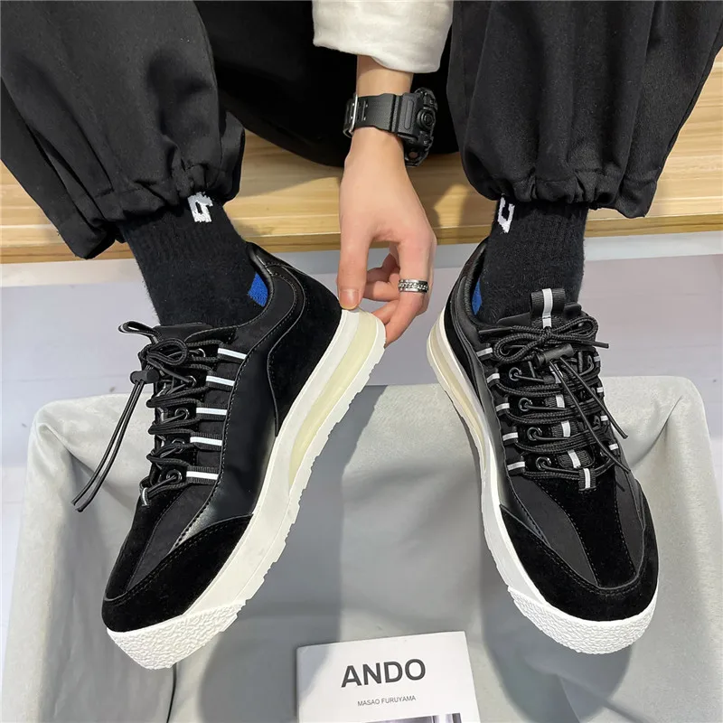 2021 New Casual Men Shoes Autumn Designer Sneakers Fashion Wild Breathable Skateboard Footwear Black Trainers Zapatos De Hombre