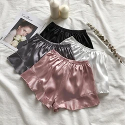 Fashion Satin Shorts Women Underwear Safety Short Summer Sexy Thin Loose  Knicker Panties Under Skirt Boxer Brief Shorts