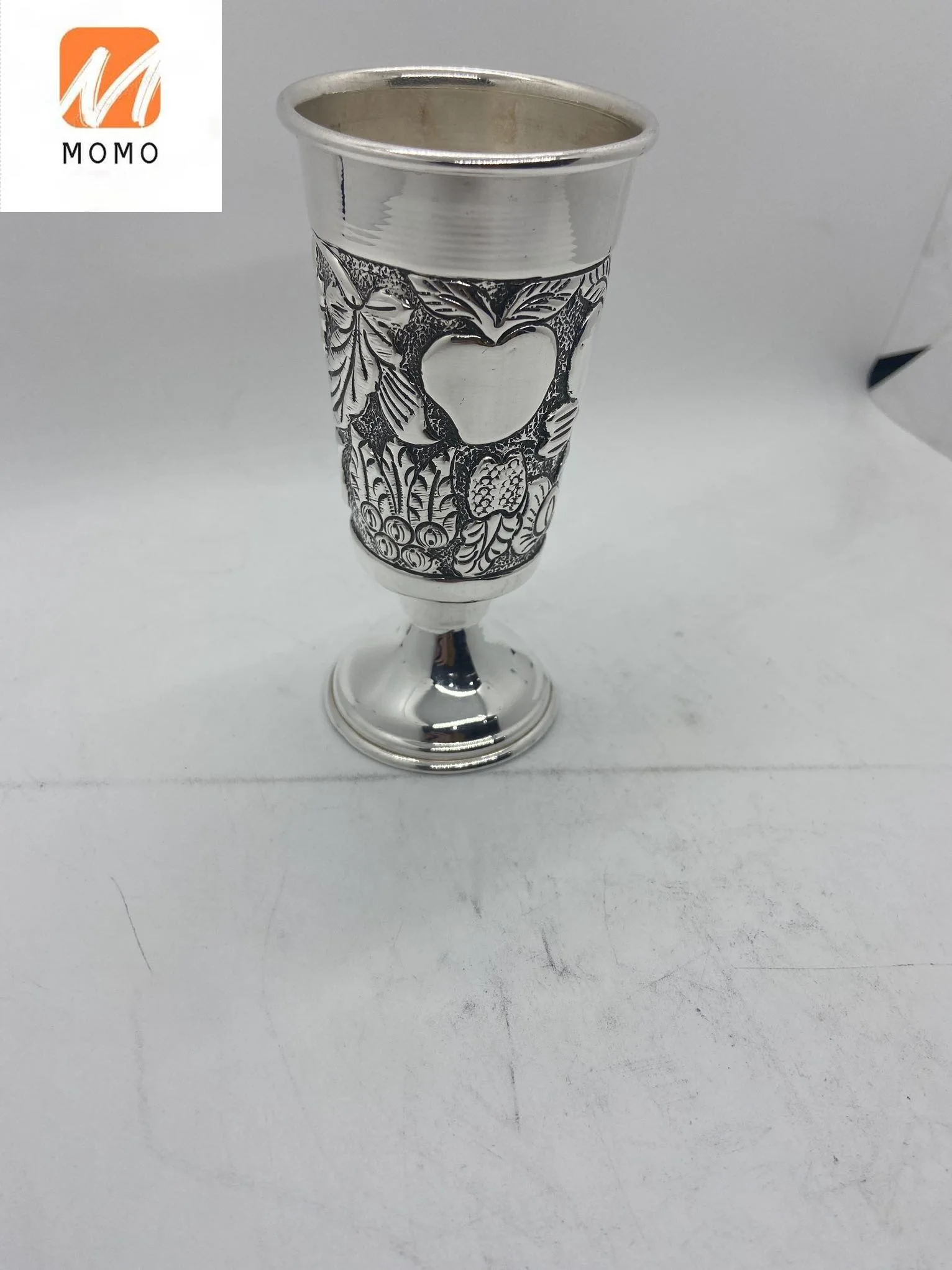 Top Selling Wine Glass 925 Pure Silver fruits designed Liquor Cup Wine glasses champagne goblets for wedding party bashes