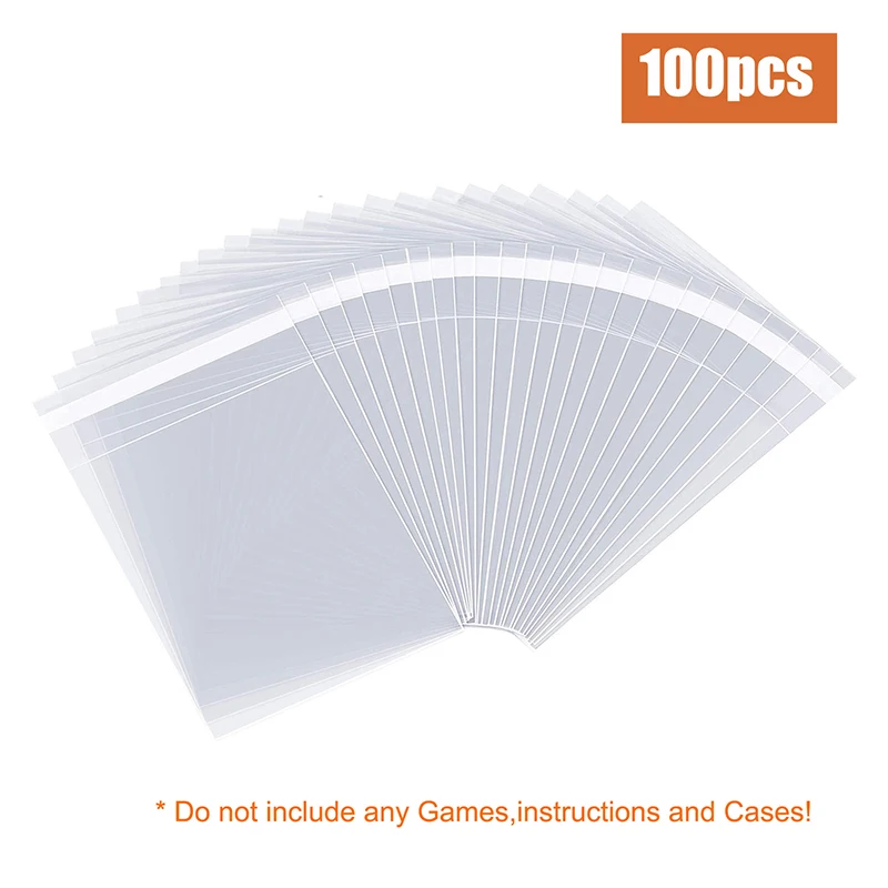 100 pz NEC PC Engine HuCard Jewel Case Game Box Protector manica richiudibile OPP termoretraibile avvolgere sacchetti di plastica per Turbografx16 Cartri