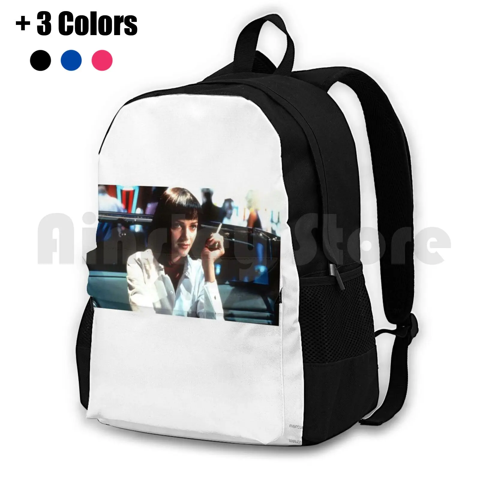 Mia Wallace Outdoor Hiking Backpack Riding Climbing Sports Bag Pulp Fiction Movies