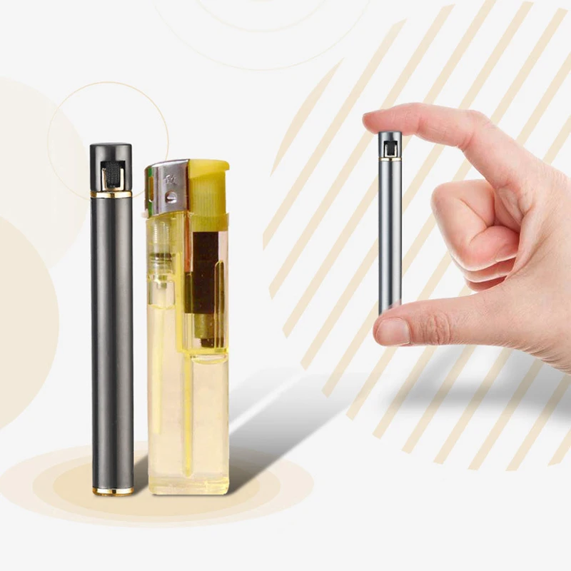 Mini Cigarette Lighter Grinding Wheel Flint Free Fire Butane Gas Lighter Portable Can Be Placed Cigarette Box Smoke Accessories