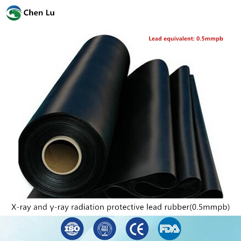 Recommend x-ray gamma ray protective 0.5mmpb lead rubber radioactive factory nuclear radiation protective lead curtain material