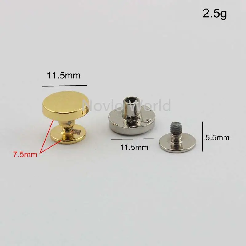 10 pieces test, 4 colors, metal copper buckles screw studs button nail rivet bag strap snap hook leather craft diy accessories