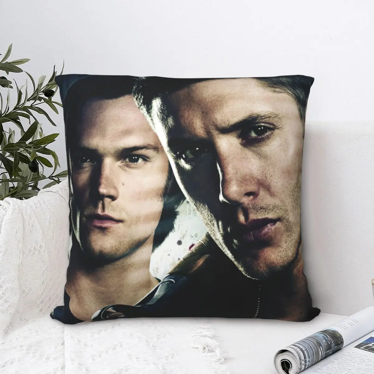 Supernatural Movie Monster Pillow Cases Sam Winchester Dean Winchester Cushion Covers Polyester Throw Pillow Case Cover for Bed