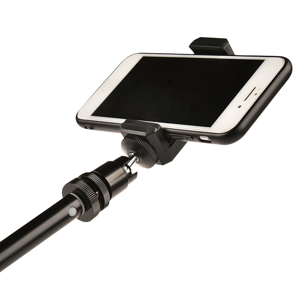 Soporte Universal con Clip para teléfono móvil, montaje de trípode, monopié, tornillo 1/4, Zapata caliente para iPhone, Samsung, Xiaomi, Smartphone