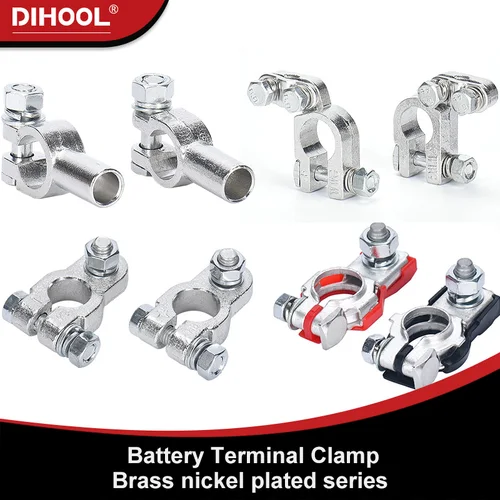 Abrazadera de Terminal de batería para coche, barco, camión, cabezal de pila, 1 par de abrazaderas de conector de batería, poste positivo y negativo