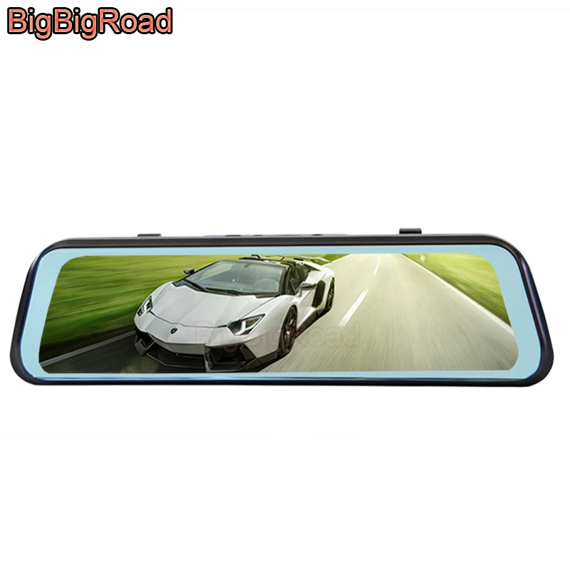 BigBigRoad Car DVR Dash Camera Cam IPS Stream RearView Mirror For Suzuki Kizashi Ignis Celero Solio Ertiga Baleno XBEE Swift SX4