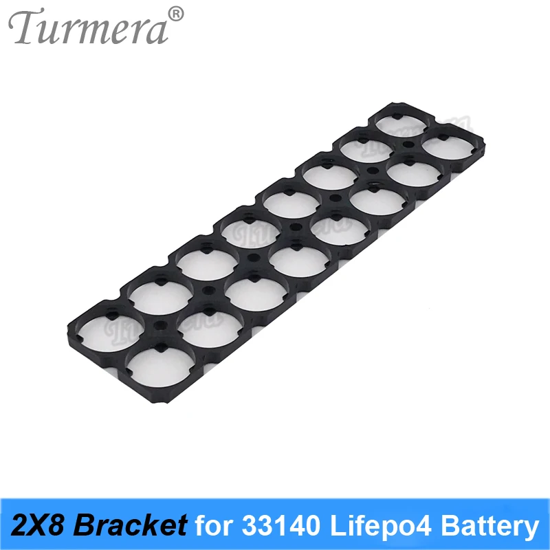 Turmera 2X8 33140 3.2V 15Ah Lifepo4 uchwyt wspornika baterii plastikowa średnica 33.4mm do akumulatora system magazynowania energii słonecznej