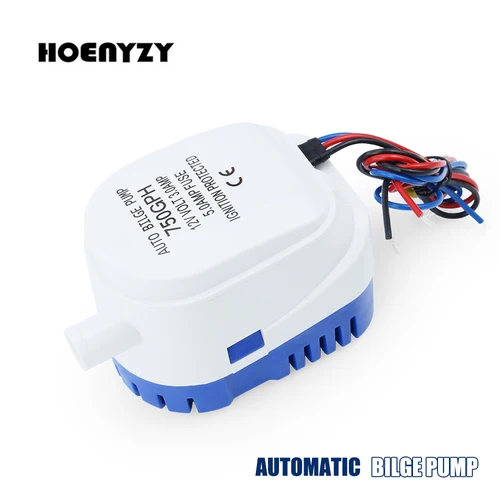 Mini bomba de sentina automática para barco, 12V CC, 750GPH, 1100GPH, bomba de agua eléctrica sumergible automática, 600/750/1100 GPH