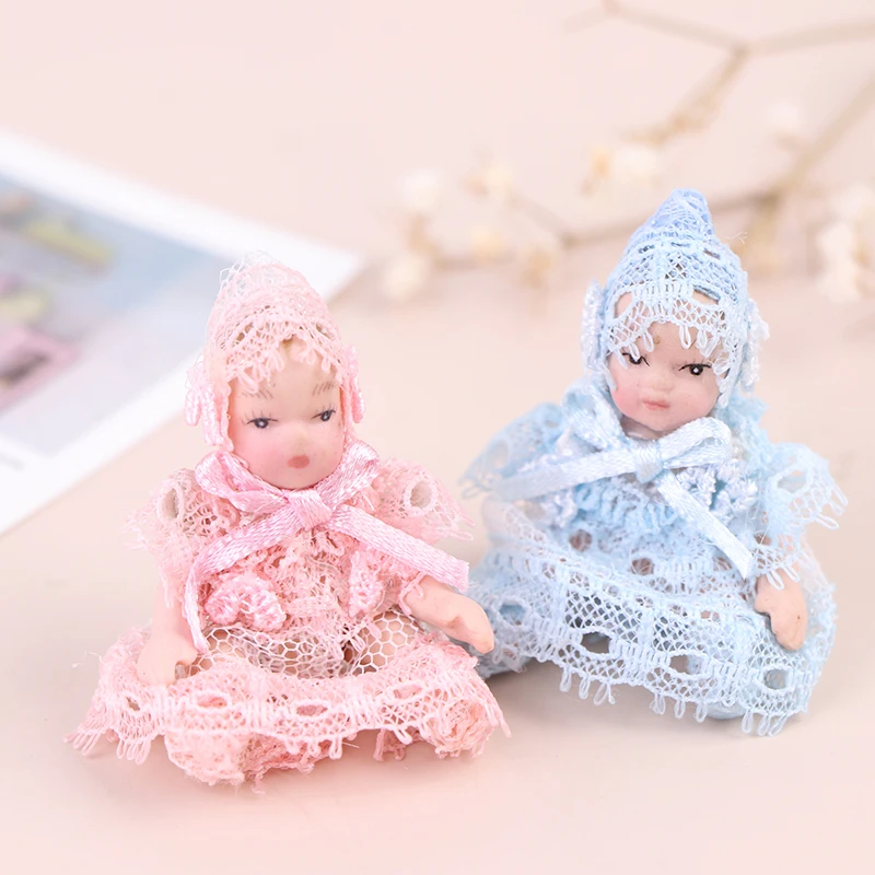 

1:12 Dollhouse Miniature Cute Baby Doll People Model Body Joints Moveable Doll Children Toys