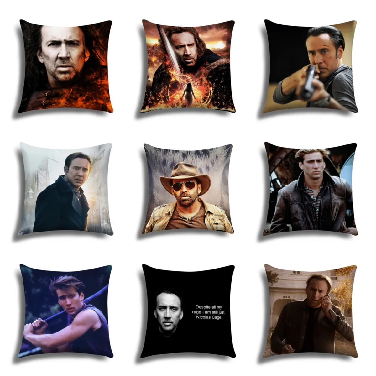 Nicholas Cage pillowcase, cushion cover 45*45, sofa pillowcase, pillowcase decoration, you can customize your pattern 50x50cm