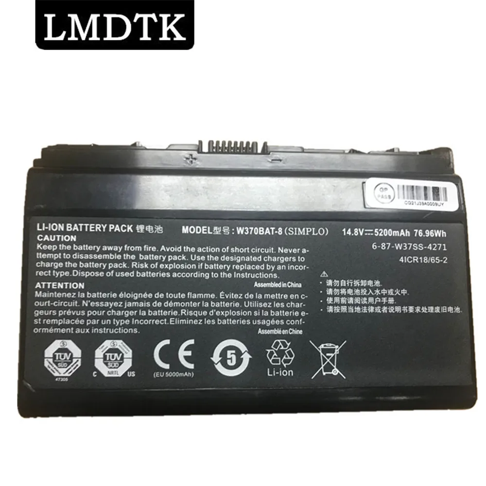 Lmdtk-bateria do Portátil W370bat8 697-w37ss427 W370et W350st W350etq W370sk K590s K650c K750s W35xss Sager Np6350 Novo