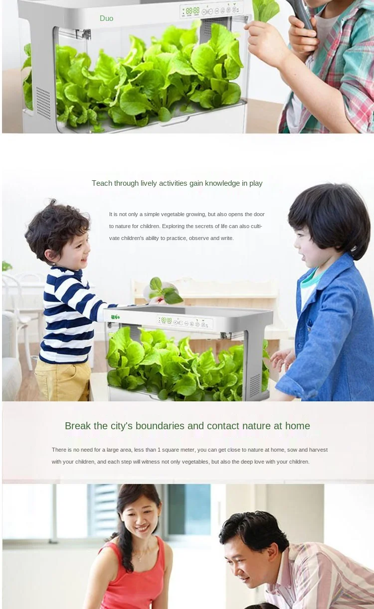 Equipo inteligente de plantación de vegetales hidropónicos, caja de plantación familiar para interiores, Equipo de cultivo sin suelo, suministro de oxígeno