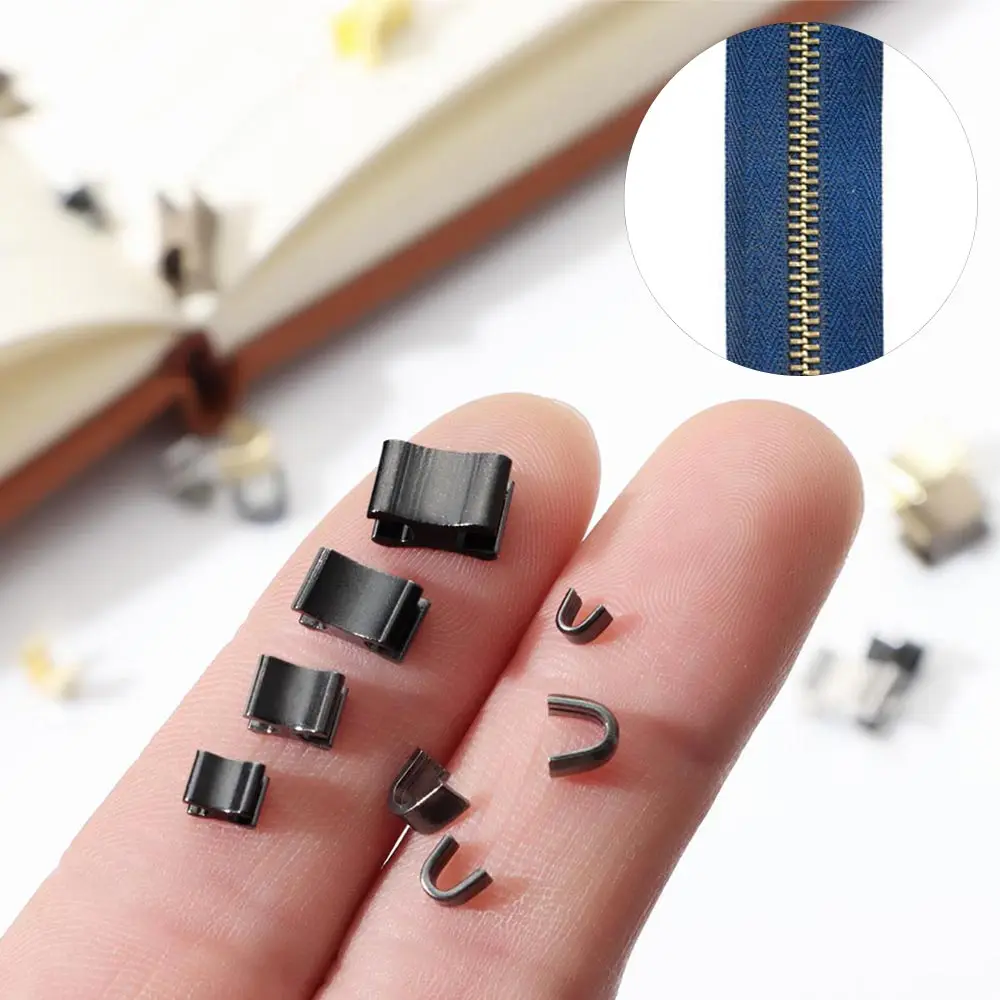 New 10 Sets 3# 5# 8# 10# Metal Alloy Repair Zipper Stopper Open End Zipper Stopper DIY Sewing Accessories Zipper Tailor Tools