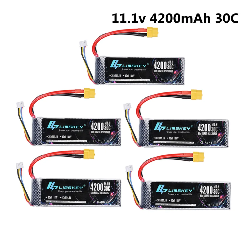 

3s 11.1v lipo battery 11.1V 4200mah 30C rechargeable battery for RC toys Car aircraft Drone Parts T /XT60/JST/XT30/Tamiya plug