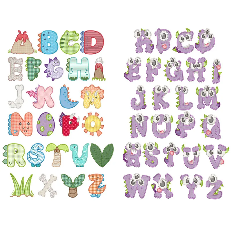 1 PCS Kawaii Monster Dinosaur Alphabet Cute Aesthetic Book Journal Stickers Scrapbooking Stationery Sticker Flakes