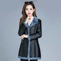 Plush Thick Fur Coat Women's Mid-Length 2024 Winter New Female Jackets Loose Autumn Winter Ladies Outerwear Tops  L36