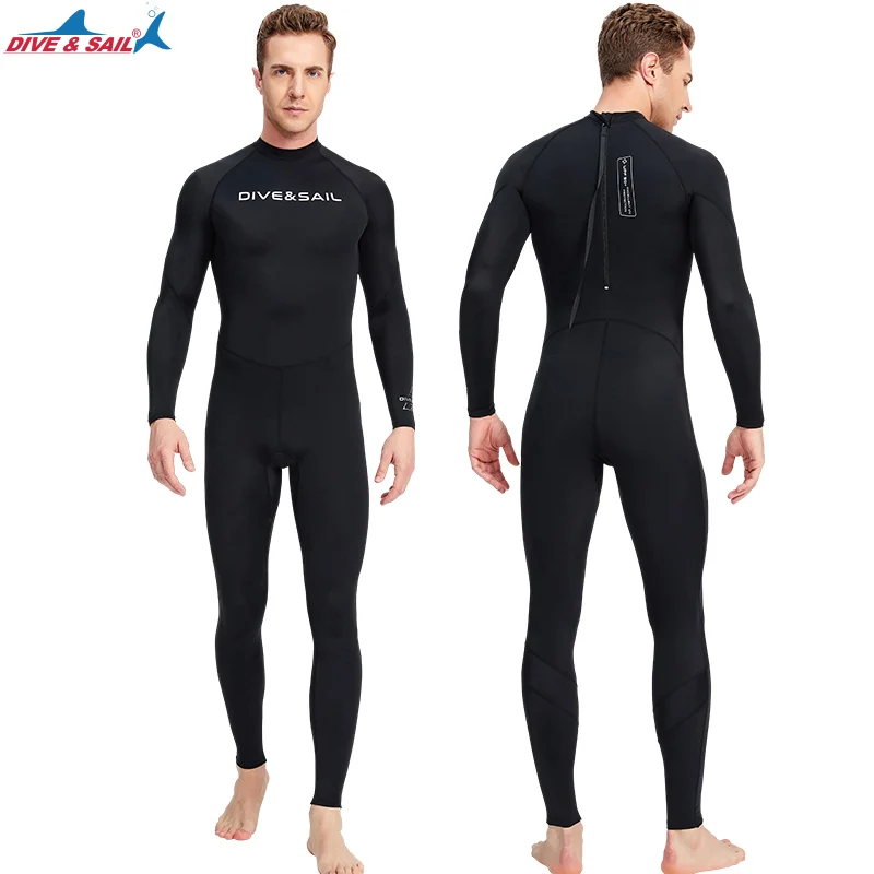 Maillot de bain une pièce à manches longues en Spandex, fermeture éclair avant pour plongée sous-marine, Protection UV