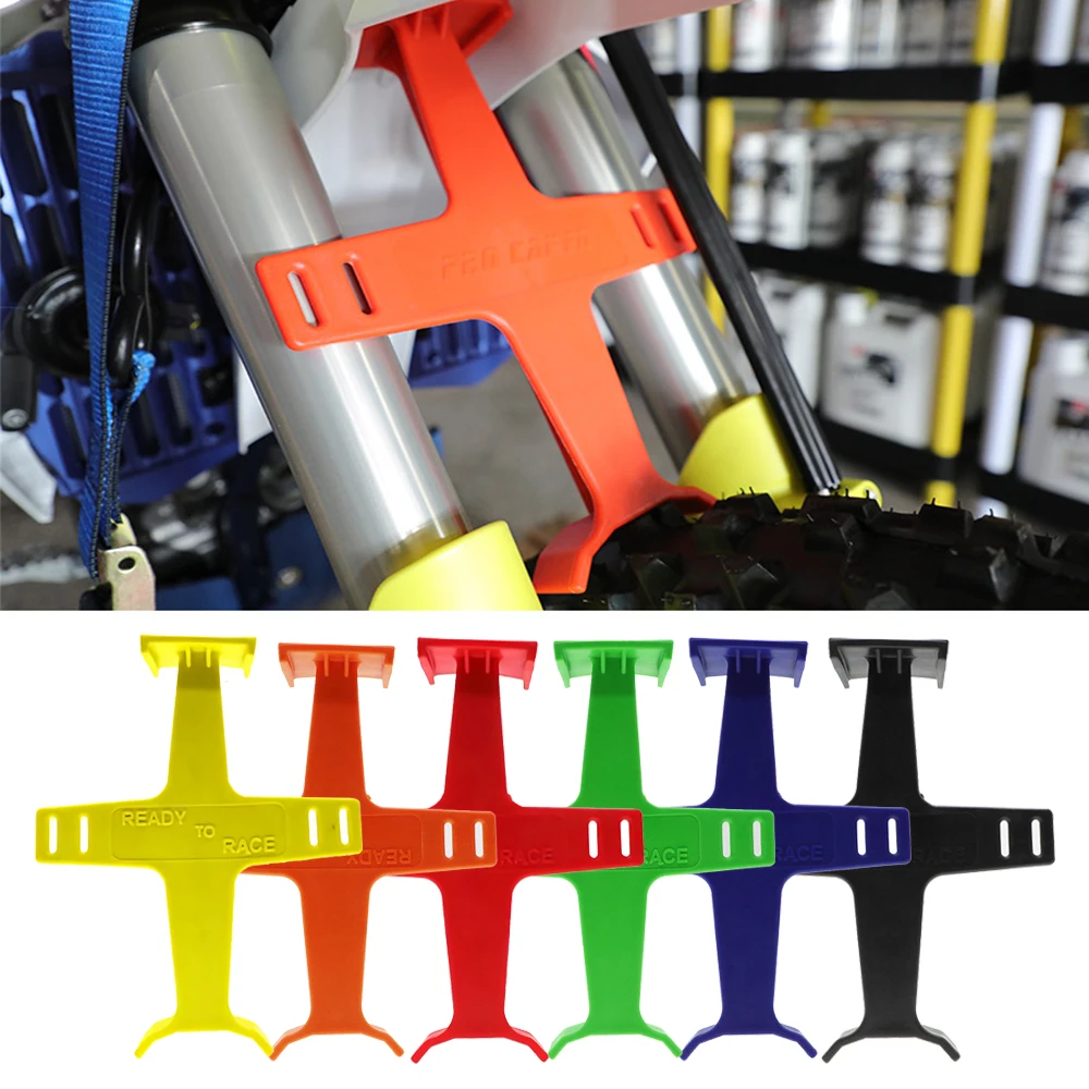 1PC ABS protezione universale per il trasporto Motocross finitura lucida supporto forcella supporto blocco moto risparmiatori di guarnizioni accessori